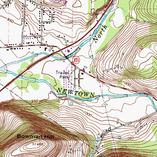 Topographic Map of Maplehurst Park, NY