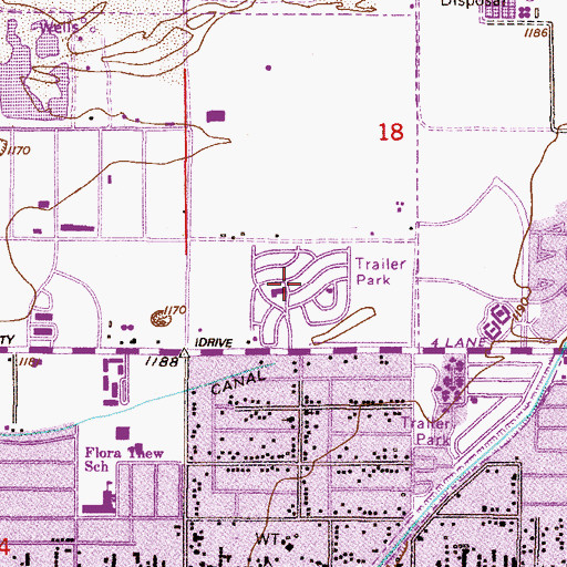 Topographic Map of Tempe Cascade, AZ
