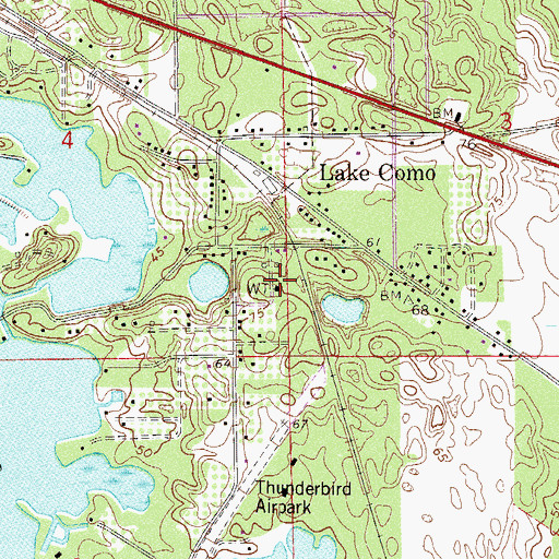 Topographic Map of Lake Como Water Tower, FL