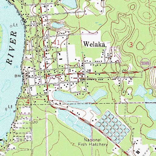 Topographic Map of Saint James African Methodist Episcopal Church, FL