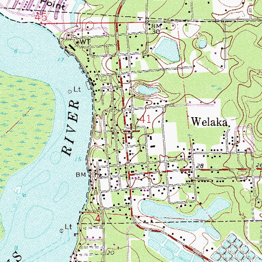 Topographic Map of Emmanuel Episcopal Church, FL