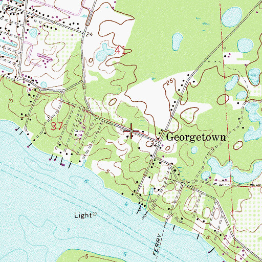 Topographic Map of Georgetown Fruitland Volunteer Fire Department, FL