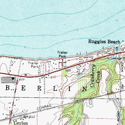 Topographic Map of Vacationland Mobile Home Park, OH