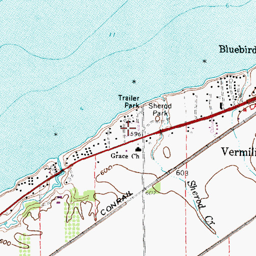 Topographic Map of Darby Place Mobile Home Park, OH