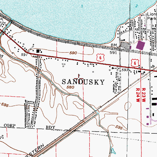 Topographic Map of Westview Estates, OH
