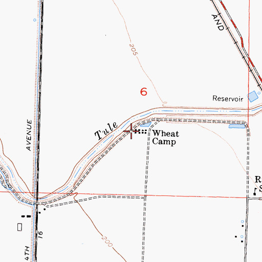 Topographic Map of Wheat Camp, CA
