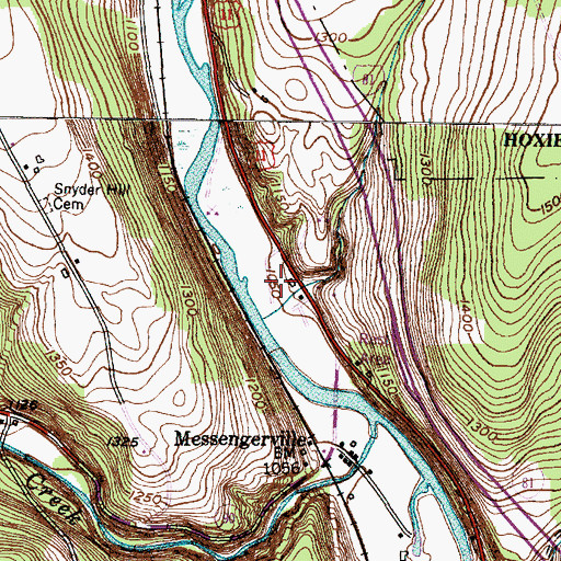 Topographic Map of Riverside Manor, NY