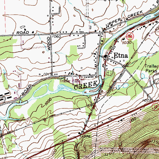 Topographic Map of Fall Creek Parke, NY