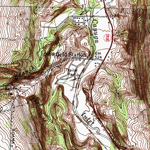 Topographic Map of Shelter Valley Mobile Home Park, NY