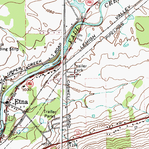 Topographic Map of Congers Mobile Home Park, NY