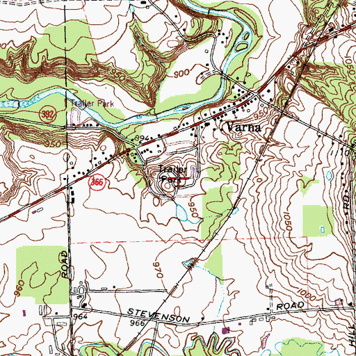 Topographic Map of Hillside Acres Mobile Home Park, NY