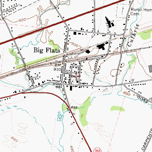 Topographic Map of Miller Cemetery, NY