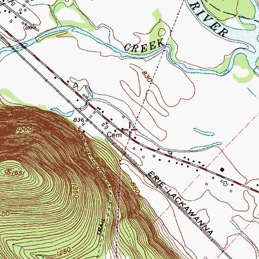 Topographic Map of Miller Cemetery, NY