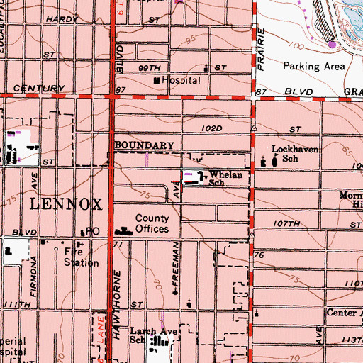 Topographic Map of Whelan Elementary School, CA