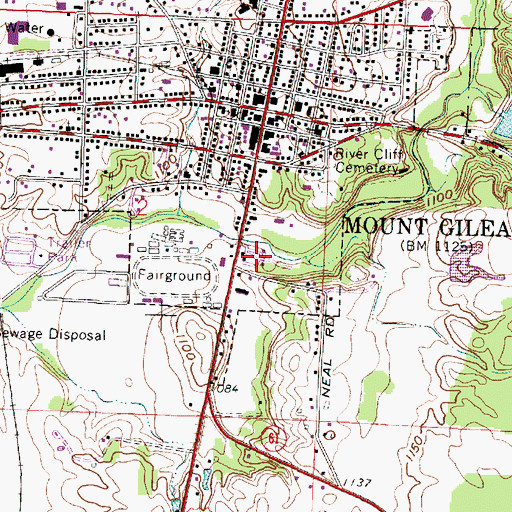 Topographic Map of Whetstone Trailer Park, OH