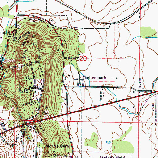 Topographic Map of C B S Trailer Court, AL