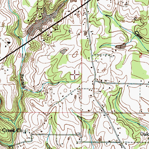 Topographic Map of Caddo Mobile Home Park, AL