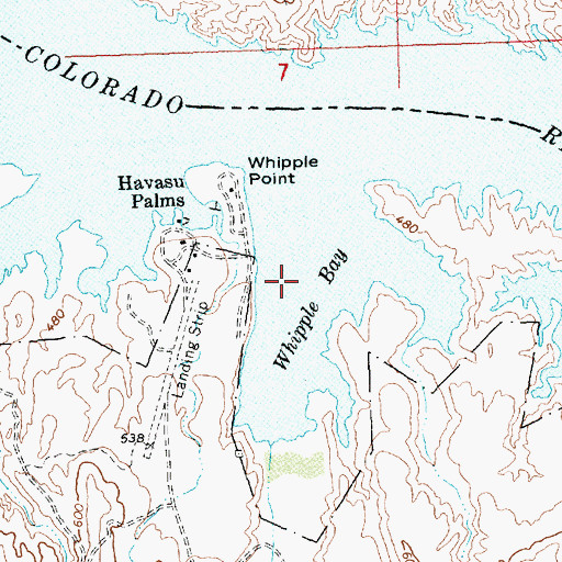 Topographic Map of Whipple Bay, CA