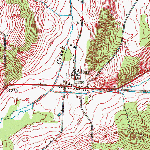 Topographic Map of Altay Baptist Church, NY