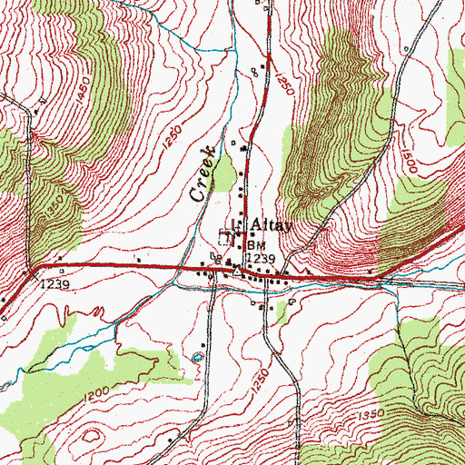 Topographic Map of Altay Baptist Church Cemetery, NY