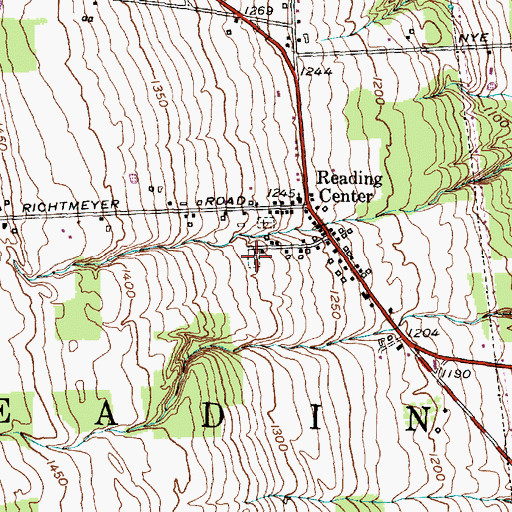 Topographic Map of Pleasant View Cemetery, NY