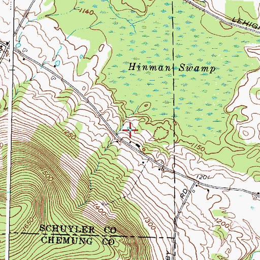 Topographic Map of Wildwood Mobile Home Park, NY