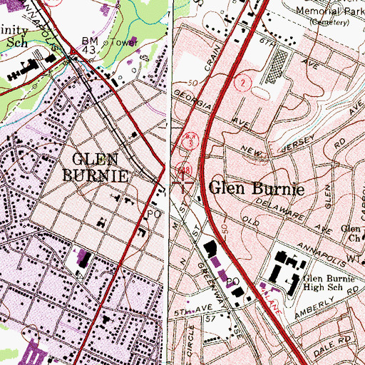 Topographic Map of Henry L. Hein Public Service Building, MD