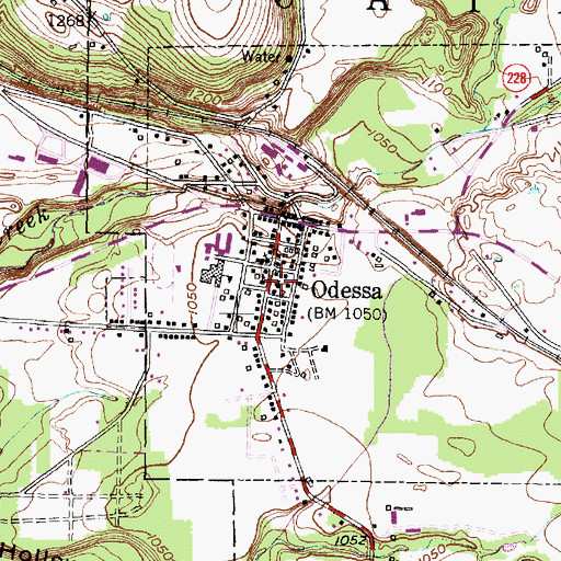 Topographic Map of Odessa United Methodist Church, NY