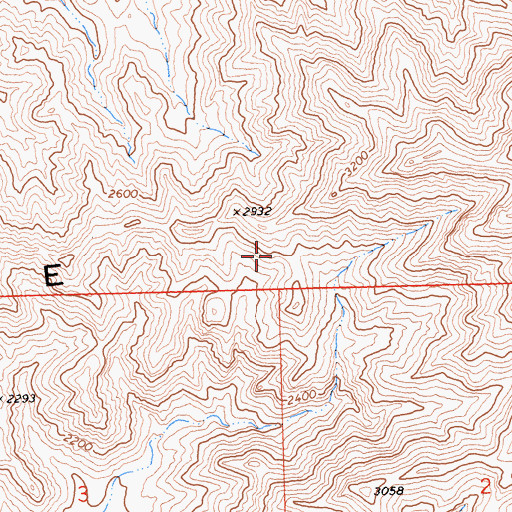 Topographic Map of Whipple Mountains, CA