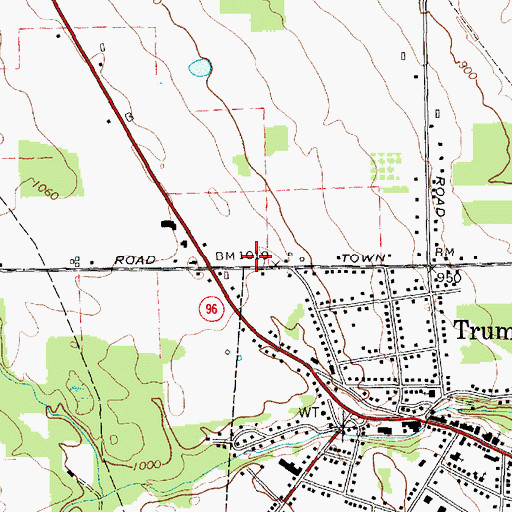 Topographic Map of First Baptist Church, NY
