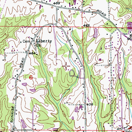 Topographic Map of Uptain Mobile Home Park, AL