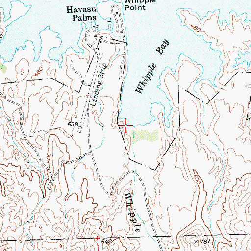 Topographic Map of Whipple Wash, CA