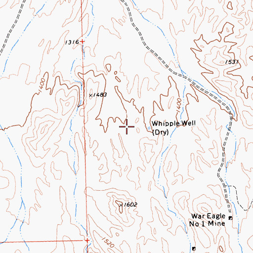Topographic Map of Whipple Well, CA