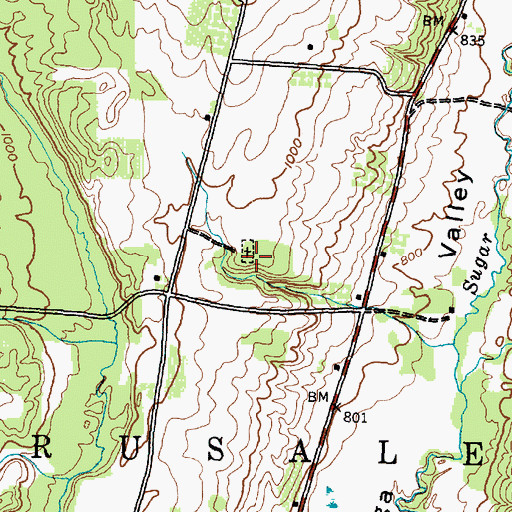 Topographic Map of Friend's Burial Ground, NY