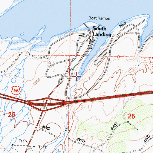 Topographic Map of Whisky Creek, CA