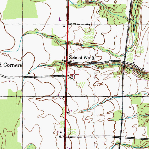 Topographic Map of Prejean Winery, NY