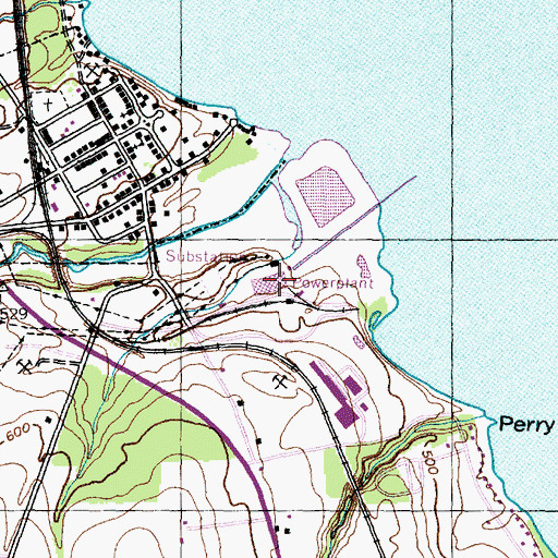 Topographic Map of Greenidge Power Plant, NY