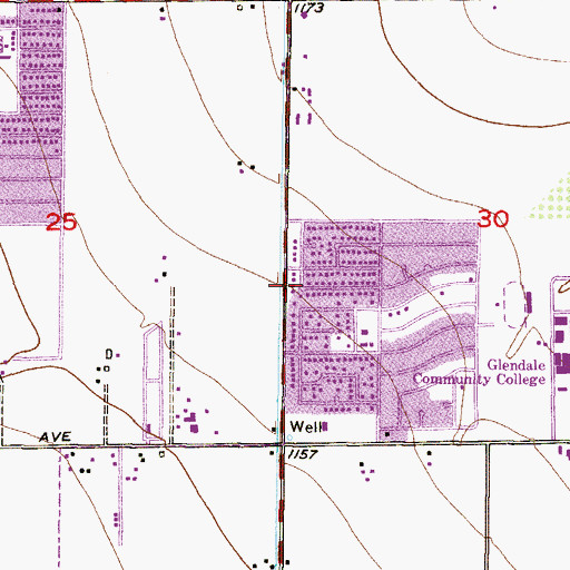 Topographic Map of The Citadel, AZ