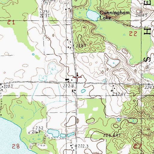 Topographic Map of Saint Joseph's Catholic Cemetery (historical), MI
