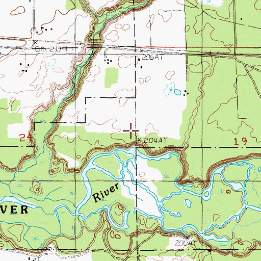 Topographic Map of Emmanuel Lutheran Cemetery, MI