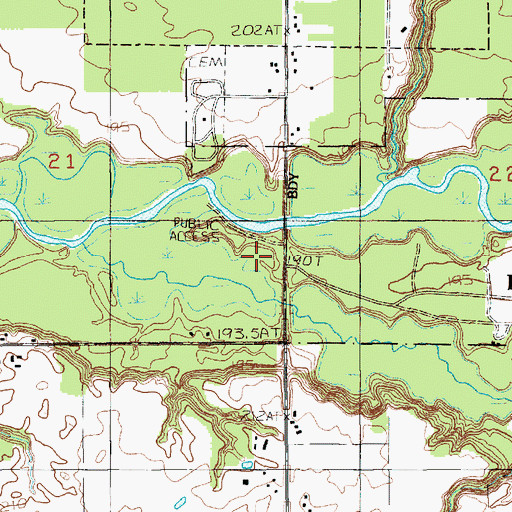 Topographic Map of Notipekago Historical Marker, MI