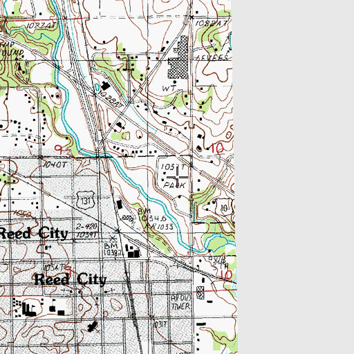 Topographic Map of Westerburg Memorial Park, MI