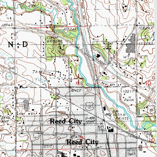 Topographic Map of Linear Park, MI