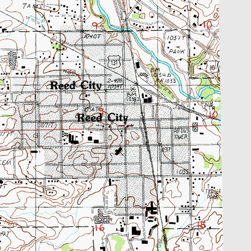 Topographic Map of Church of Antioch, MI