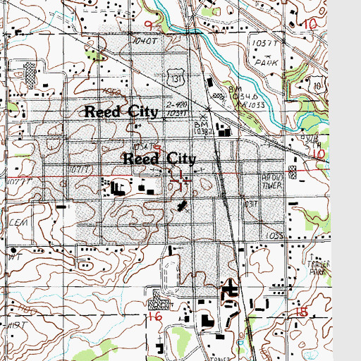 Topographic Map of Seventh-Day Adventist Church, MI