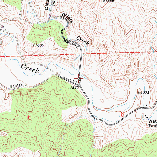 Topographic Map of White Creek, CA