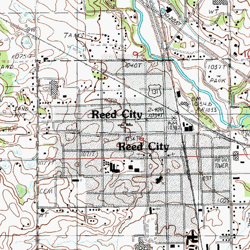 Topographic Map of Congregational United Church, MI