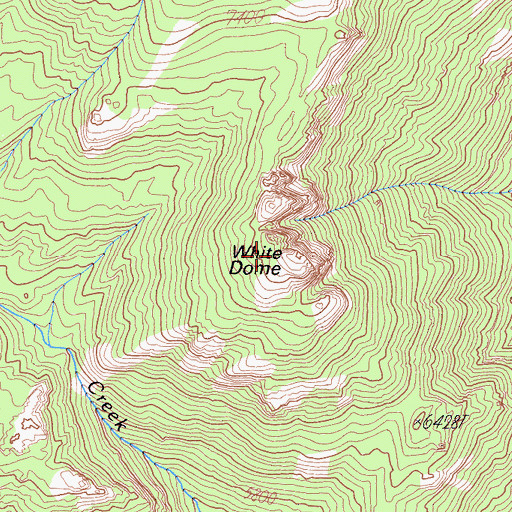 Topographic Map of White Dome, CA
