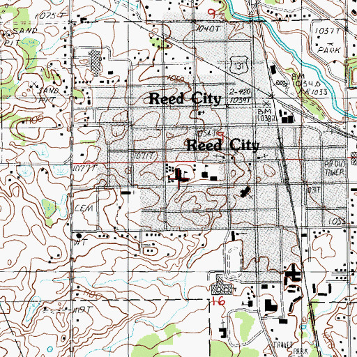 Topographic Map of GT Norman Elementary School, MI