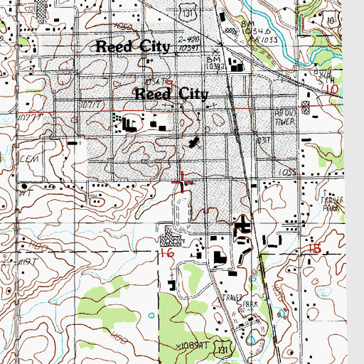 Topographic Map of Trinity Lutheran School, MI